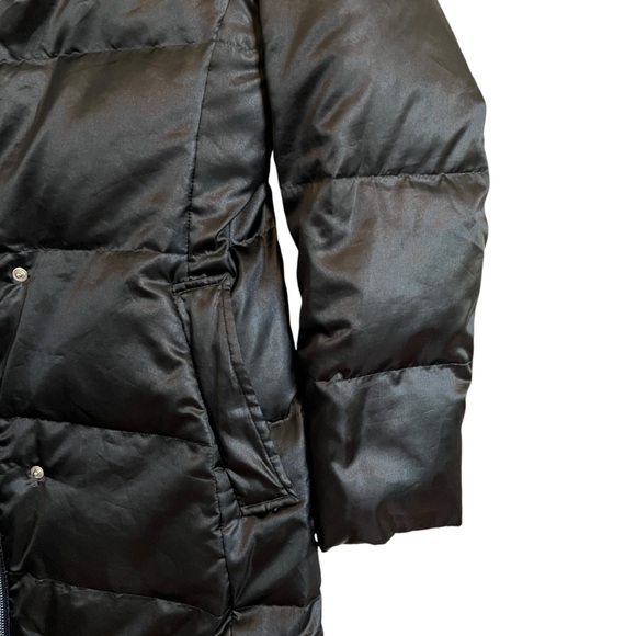 Lands' End Women's Size S Black Goose Down Jacket Coat Puffer Long Winter. - Picture 4 of 9